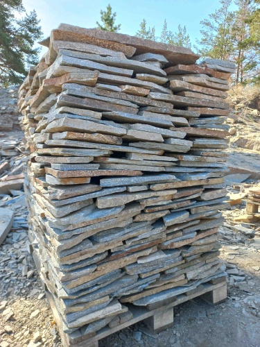 Плитняк златолит серебристый для цоколя, отмостки купить в Республике Карелия