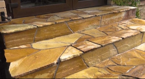 Плитняк златолит жёлтый золотистый для отмостки купить в Республике Карелия